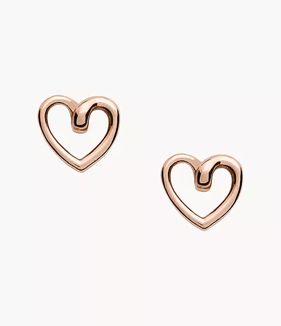 Rose Gold-Tone Stainless Steel Stud Earrings