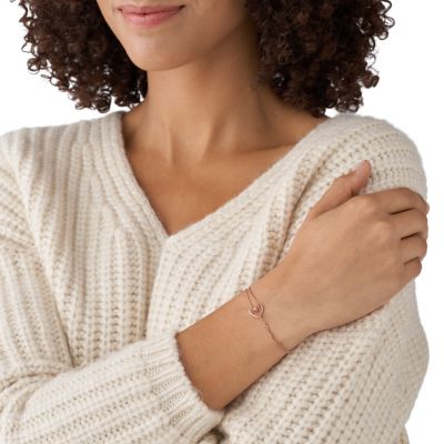 Bracelet à chaîne Sawyer en acier inoxydable doré rose