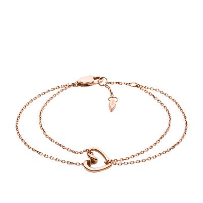 Ferosh Heart Charm Bracelet For Women (Gold-toned, OS)