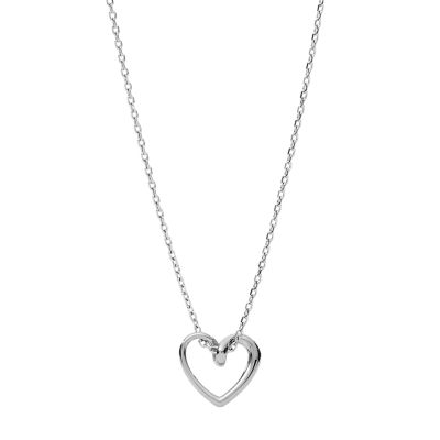 Fossil Outlet Women's Stainless Steel Pendant Necklace - Silver