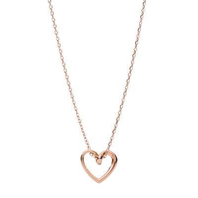 Fossil Outlet Women's Rose Gold-Tone Stainless Steel Pendant Necklace - Rose Gold