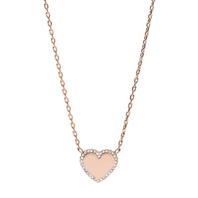 Rose Gold-Tone Stainless Steel Pendant Necklace Jewelry JOF00622791