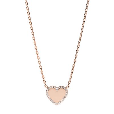 

Fossil Outlet Femmes Collier pendentif en acier inoxydable doré rose