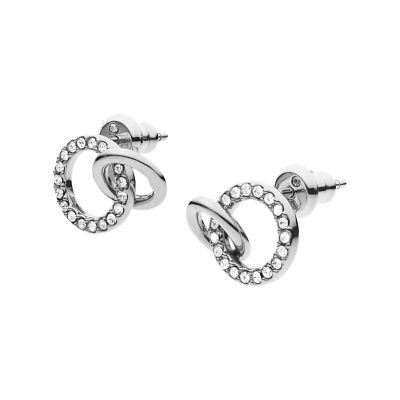 30pcs Silver Tone Stainless Steel Stud Earring With Earnuts