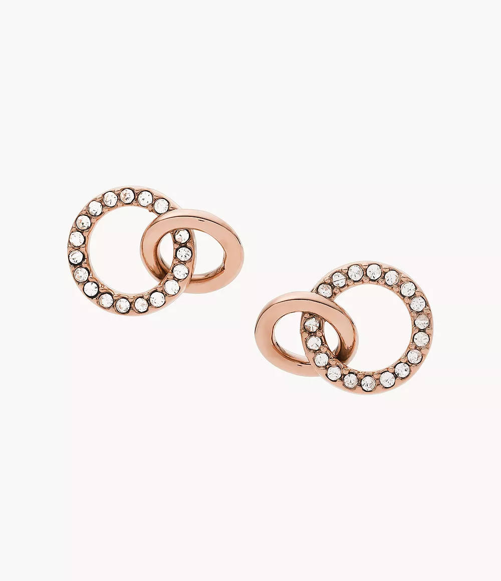 Rose Gold-Tone Stainless Steel Stud Earrings jewelry JOF00627791
