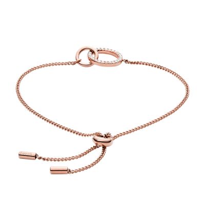 Rose Gold-Tone Stainless Steel Chain Bracelet - JOF00638791 - Fossil