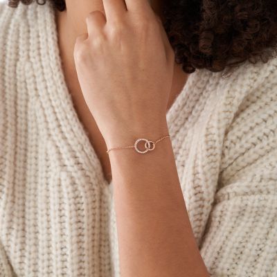 Bracelet FOSSIL Femme Acier Rose Doré avec Nacre - JF02905791