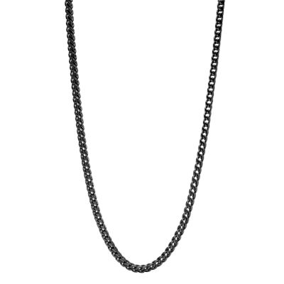 Black Stainless Steel Chain Necklace - JOF00660001 - Fossil