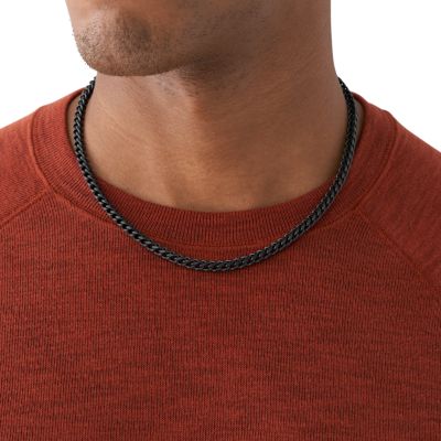 Black Stainless Steel Chain Necklace