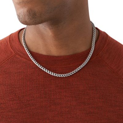 Drew Stainless Steel Chain Necklace - JF04466040 - Fossil