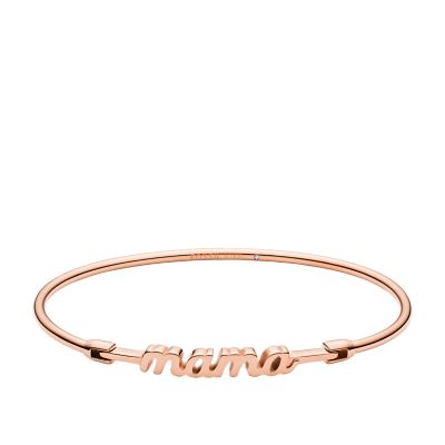 Rose-Gold-Tone Stainless Steel Bangle Bracelet