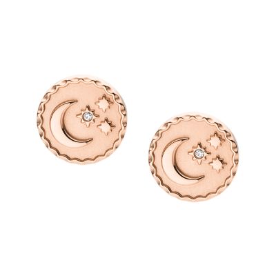Rose-Gold-Tone Stainless Steel Stud Earrings
