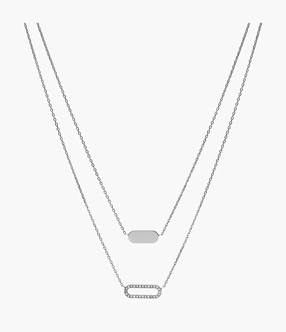 Fossil Women's Stainless Steel Multi-Strand Necklace