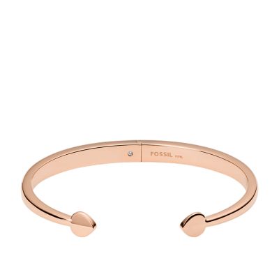 Fossil rose 2025 gold bangle