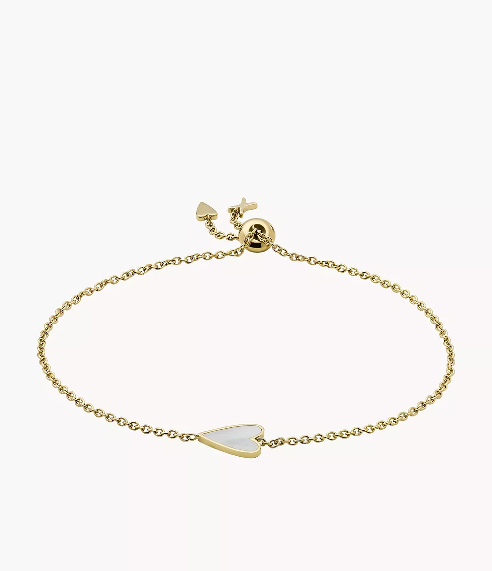 Fossil Women's Mother-of-Pearl Chain Bracelet - Gold-Tone