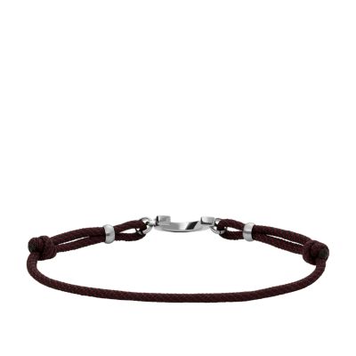 Off-White - Men - Arrow Silver-Tone and Cord Bracelet Black