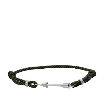 Fossil Outlet Men's Stainless Steel Multi-Strand Bracelet - Silver