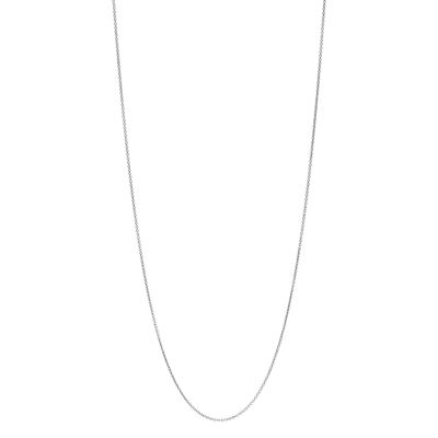 Vintage Iconic Oh So Charming Silver-Tone Stainless Steel Chain Necklace -  JOF00794040 - Fossil