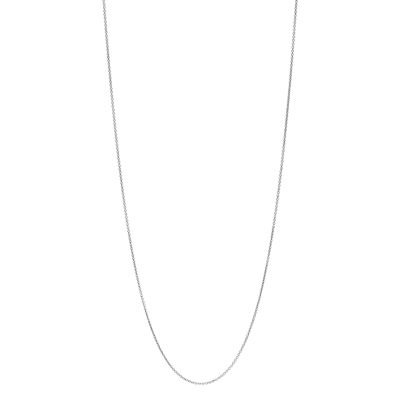 

Fossil Femmes Collier à chaîne Oh So Charming emblématique vintage en acier inoxydable argenté