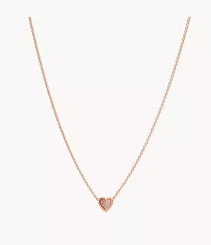 Rose Gold-Tone Stainless Steel Pendant Necklace