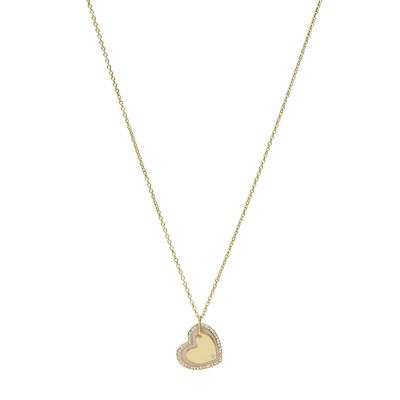 

Fossil Outlet Femmes Collier pendentif en acier inoxydable doré