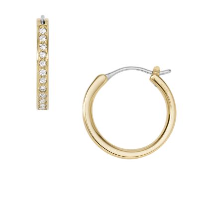 Gold-Tone Stainless Steel Hoop Earrings