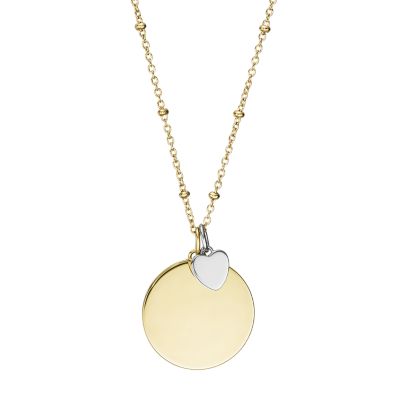 

Fossil Outlet Femmes Collier pendentif en acier inoxydable bicolore