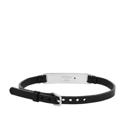 Armband Namensplakette Leder Edelstahl - JOF00833040 - Fossil