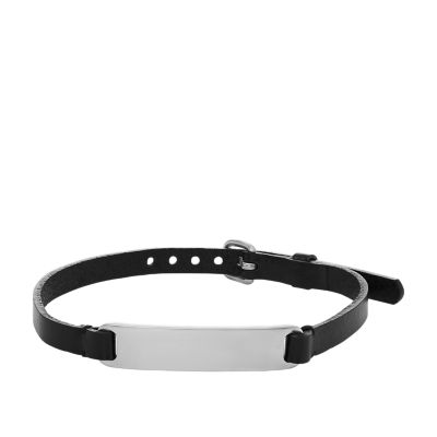 

Fossil Homme Gourmette en acier inoxydable et cuir