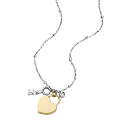 Kette Archival Anhänger Heart Edelstahl Bicolor - JOF00848998 