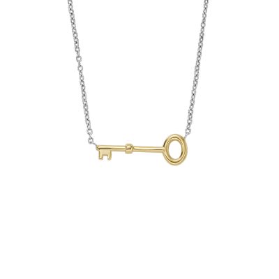 The Padlock Chain Necklace in Two-Tone – Bliss Danville