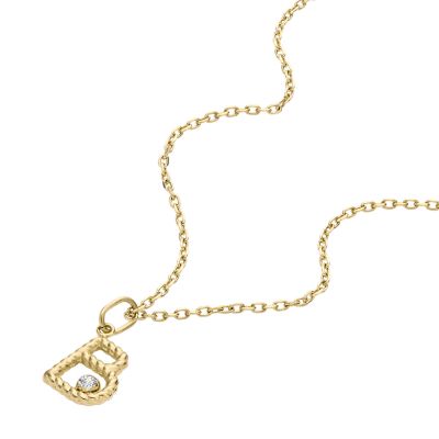 Monogram Charms Necklace S00 - Fashion Jewelry