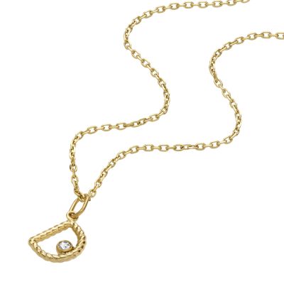 Fossil hot sale initial necklace