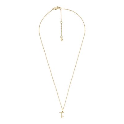 Gold-Tone Stainless Steel Initial Pendant Necklace  JOF00869710