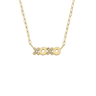 Hazel Gold-Tone Stainless Steel Station Necklace