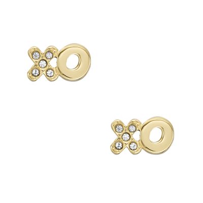 Fossil Outlet Women's Hazel Gold-Tone Stainless Steel Stud Earrings - Gold