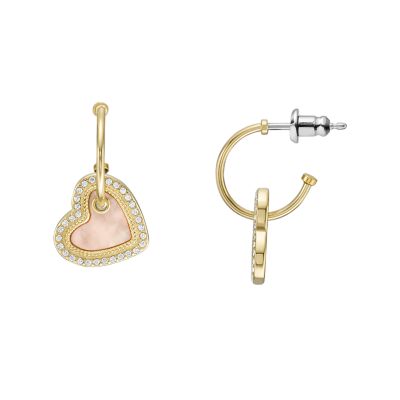 

Fossil Outlet Femmes Créoles Merritt en nacre rose