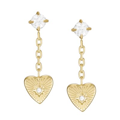 

Fossil Outlet Femmes Boucles d’oreilles pendantes en acier inoxydable doré
