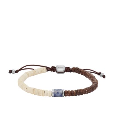 

Fossil Outlet Homme Bracelet de perles en noix de coco et sodalite