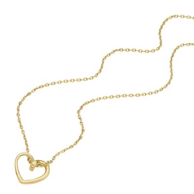 Barbie™ x Fossil Special Edition Gold-Tone Stainless Steel Chain Necklace -  JF04498710 - Fossil