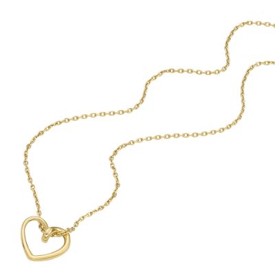 Gold-Tone Stainless Steel Pendant Necklace