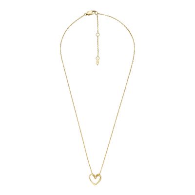 Gold-Tone Stainless Steel Pendant Necklace