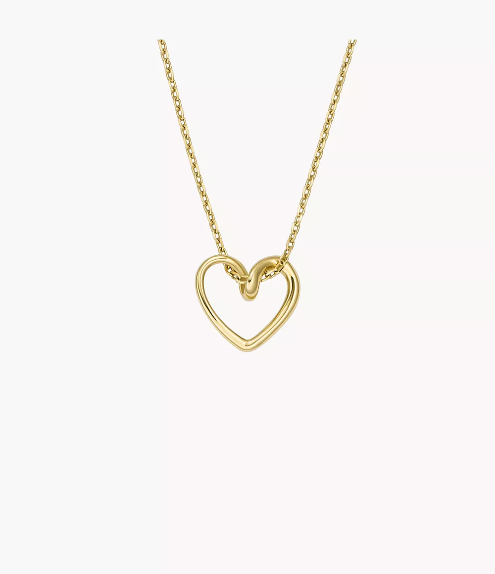Image of Gold-Tone Stainless Steel Pendant Necklace