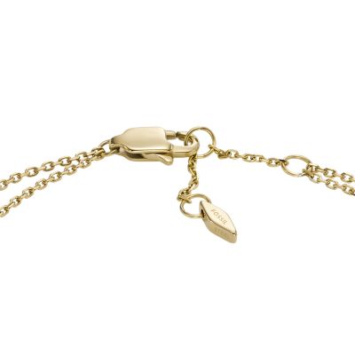 Archival Core Essentials Gold-Tone Stainless Steel Chain Bracelet -  JOF00973710 - Fossil