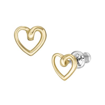 Gold-Tone Stainless Steel Stud Earrings