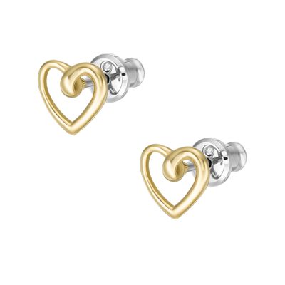 Gold-Tone Stainless Steel Stud Earrings