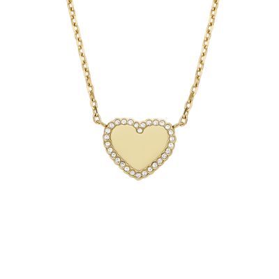 Fossil Outlet Women's Elliott Gold-Tone Stainless Steel Pendant Necklace - Gold
