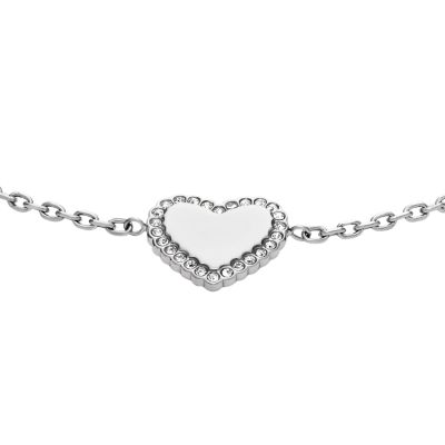 Elliott Stainless Steel Heart Chain Bracelet