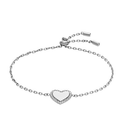 Elliott Stainless Steel Heart Chain Bracelet