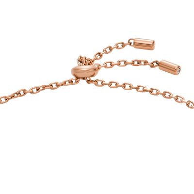 Elliott Rose Gold-Tone Stainless Steel Heart Chain Bracelet